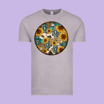 Western Pattern Circle Earrings Vintage Tee Designed By Jasminsmagicworld