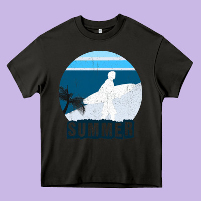 Summer Surf Heavy Core Tee Designed By Bettercallsaul