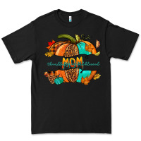 Black thankful grateful blessed mom pumpkin Premium Tee - NancyCooperArtShop