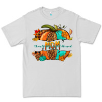 Dove Grey thankful grateful blessed mom pumpkin Premium Tee - NancyCooperArtShop