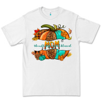 White thankful grateful blessed mom pumpkin Premium Tee - NancyCooperArtShop