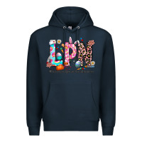 Navy Easter Lpn Premium Hoodie - CowhideDigitalArt