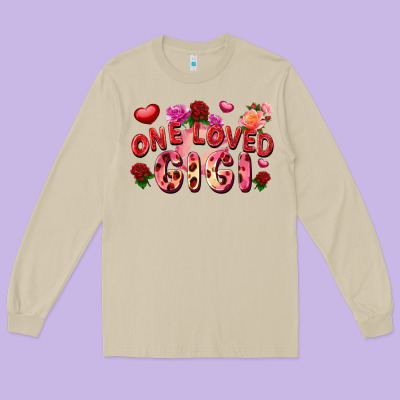 One Loved Gigi Valentine's Day Long Sleeve Tee Designed By Fadigitalartstudio