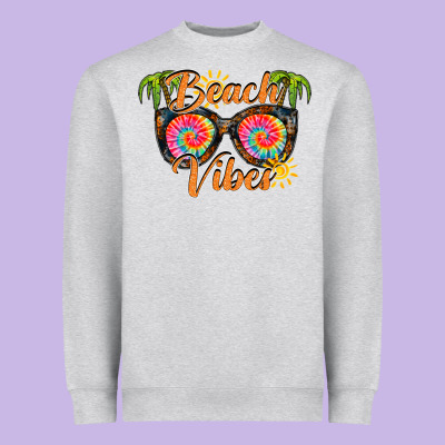Beach Vibes Heavyweight Sweatshirt Designed By Racoondesign