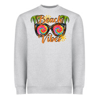 Heather Grey beach vibes Heavyweight Sweatshirt - RacoonDesign