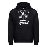 Black Mallorca Squad Beach Summer Surfing Swimming Travel Vacation Urban Hoodie - longCreatives