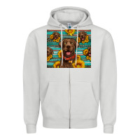 Dove Grey Chocolate Labrador with sunflowers western Zipper Hoodie - Artiststas