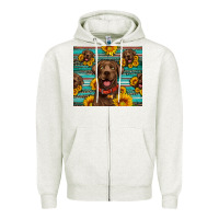 Oatmeal Heather Chocolate Labrador with sunflowers western Zipper Hoodie - Artiststas