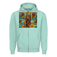 Seafoam Chocolate Labrador with sunflowers western Zipper Hoodie - Artiststas