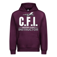 Mauve Wine CFI CFI Certified Flight Pilot Gift CFI Flying Instructor Urban Hoodie - longCreatives