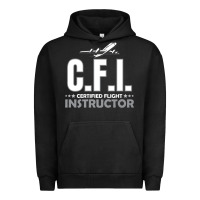 Pigment Black CFI CFI Certified Flight Pilot Gift CFI Flying Instructor Urban Hoodie - longCreatives