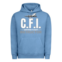 Pigment Pebble Blue CFI CFI Certified Flight Pilot Gift CFI Flying Instructor Urban Hoodie - longCreatives