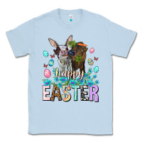 Dusty Blue Happy Easter Heifers Easter Day Classic Tee - HowdyJamesFarm