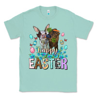Seafoam Happy Easter Heifers Easter Day Classic Tee - HowdyJamesFarm