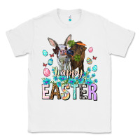 White Happy Easter Heifers Easter Day Classic Tee - HowdyJamesFarm