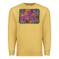 Antique Gold mardi gras mask background Premium Sweatshirt - BarkalooDesign