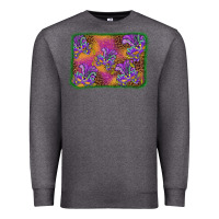 Charcoal Heather mardi gras mask background Premium Sweatshirt - BarkalooDesign