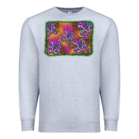 Heather Grey mardi gras mask background Premium Sweatshirt - BarkalooDesign