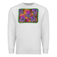 Oatmeal Heather mardi gras mask background Premium Sweatshirt - BarkalooDesign