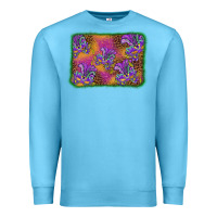 Ocean Blue mardi gras mask background Premium Sweatshirt - BarkalooDesign