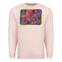 Pale Pink mardi gras mask background Premium Sweatshirt - BarkalooDesign