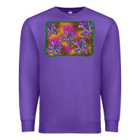 Purple mardi gras mask background Premium Sweatshirt - BarkalooDesign