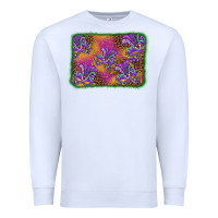 White mardi gras mask background Premium Sweatshirt - BarkalooDesign