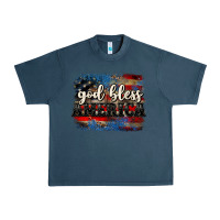 Midnight Navy God bless America  4th of July Urban Heavy Tee - CowGirlArtShop