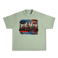 Oil Green God bless America  4th of July Urban Heavy Tee - CowGirlArtShop