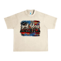 Sandshell God bless America  4th of July Urban Heavy Tee - CowGirlArtShop