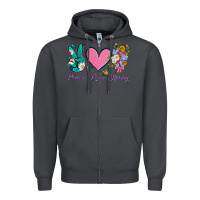 Smoke peace love springwith flowers and butterfly Zipper Hoodie - Artiststas