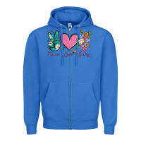 True Royal peace love springwith flowers and butterfly Zipper Hoodie - Artiststas
