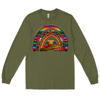 Army Green Mexico rainbow Long Sleeve Tee - FaDigitalArtStudio