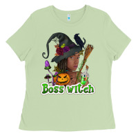 Matcha Boss witch afro Ladies Tee - NancyCooperArtShop