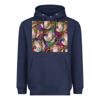 Navy merino ram tie dye tumbler Heavyweight Hoodie - BarkalooDesign