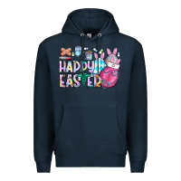 Navy happy easter nurse Premium Hoodie - CowhideDigitalArt