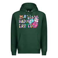 Sports Green happy easter nurse Premium Hoodie - CowhideDigitalArt