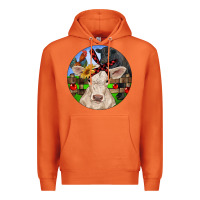 Carrot Christmas Charolais Calf Black Angus Bull And Roos Premium Hoodie - RanaPortraitStore