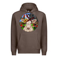 Coffee Christmas Charolais Calf Black Angus Bull And Roos Premium Hoodie - RanaPortraitStore
