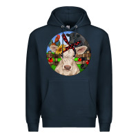 Christmas Charolais Calf Black Angus Bull And Roos Premium Hoodie | Teevron
