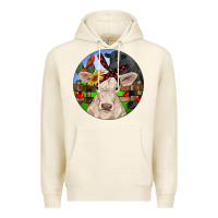 Tofu Christmas Charolais Calf Black Angus Bull And Roos Premium Hoodie - RanaPortraitStore