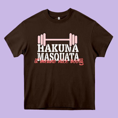 Hakuna Masquata It Means Nice Booty Heavy Core Tee Designed By Bettercallsaul