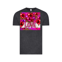 Vintage Black love heart shaped balloons tumbler hjf Vintage Tee - HowdyJamesFarm