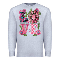 Heather Grey walentine's day love gemstones Premium Sweatshirt - BarkalooDesign
