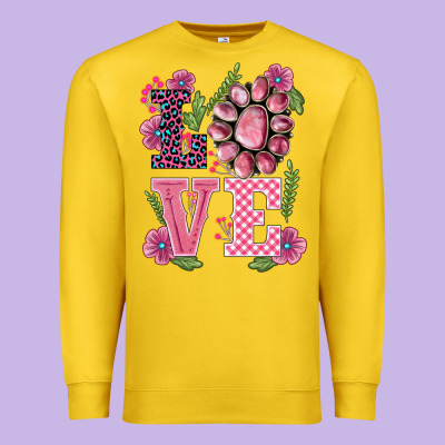 Walentine's Day Love Gemstones Premium Sweatshirt Designed By Barkaloodesign