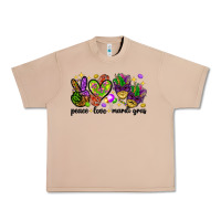 Burro Peace Love Mardi Gras Urban Heavy Tee - HowdyJamesFarm