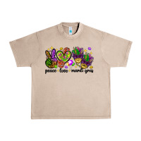 French Oak Peace Love Mardi Gras Urban Heavy Tee - HowdyJamesFarm