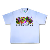 Grape Ice Peace Love Mardi Gras Urban Heavy Tee - HowdyJamesFarm