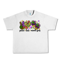 Lunar Rock Peace Love Mardi Gras Urban Heavy Tee - HowdyJamesFarm