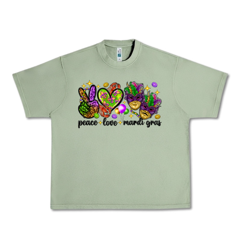 Peace Love Mardi Gras Urban Heavy Tee by HowdyJamesFarm | Teevron